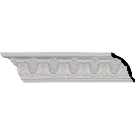 Ekena Millwork SAMPLE - 3 1/8"H x 3 1/8"P x 4 3/8"F x 12"L, (2 3/4" Repeat), Grape Crown Moulding SAMPLE-MLD03X03X04GR